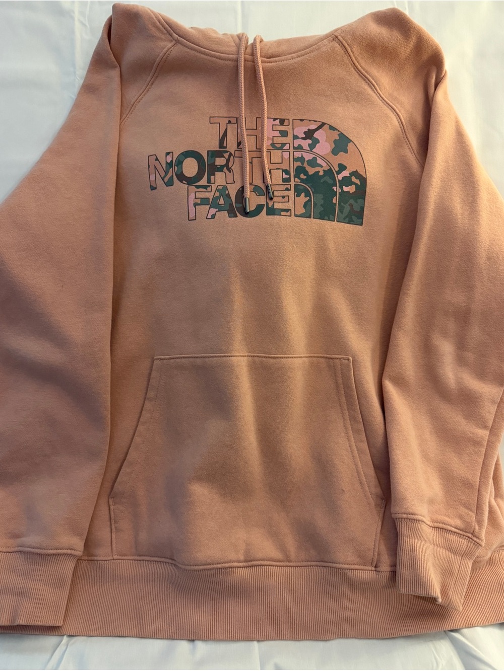 The North Face women’s Pink Crewneck Logo Hoodie